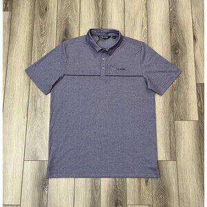 Travis Mathew Aboat Time Heather Mulled Grape Stretch Golf Polo Mens Sz L NEW